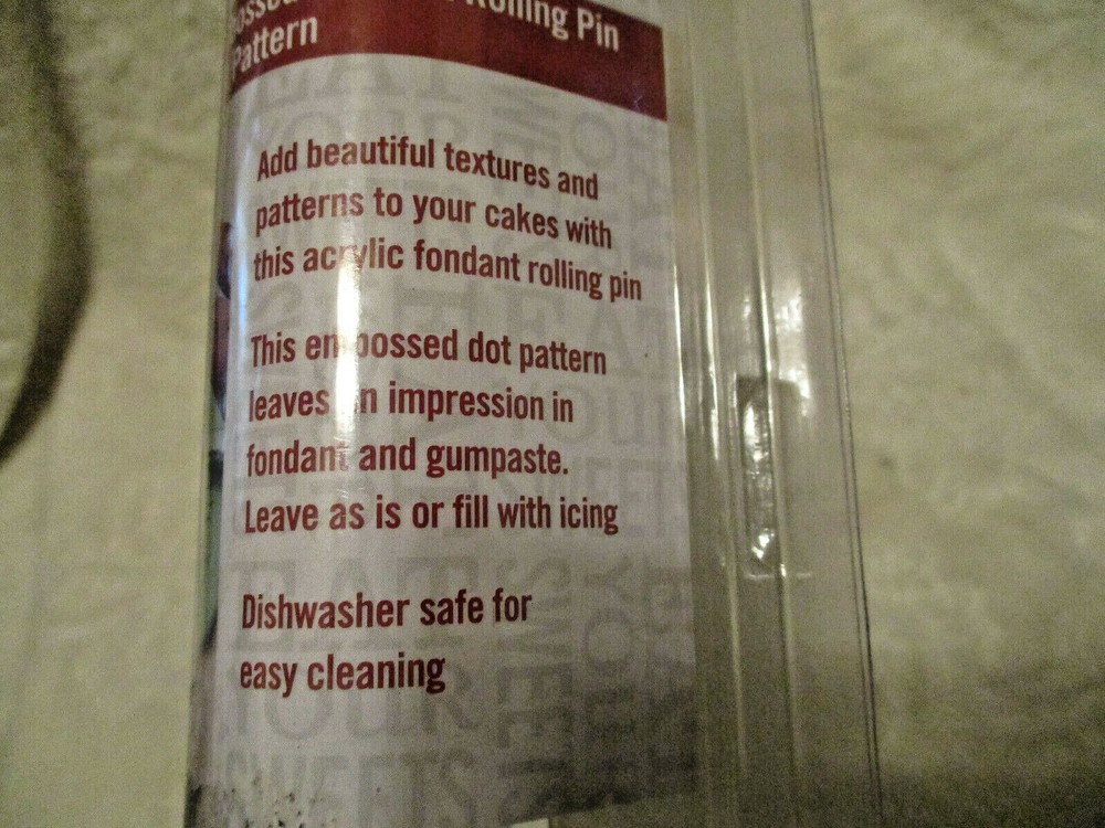 CAKE BOSS~Fondant Rolling Pin~Dot Pattern~NEW~Never Used