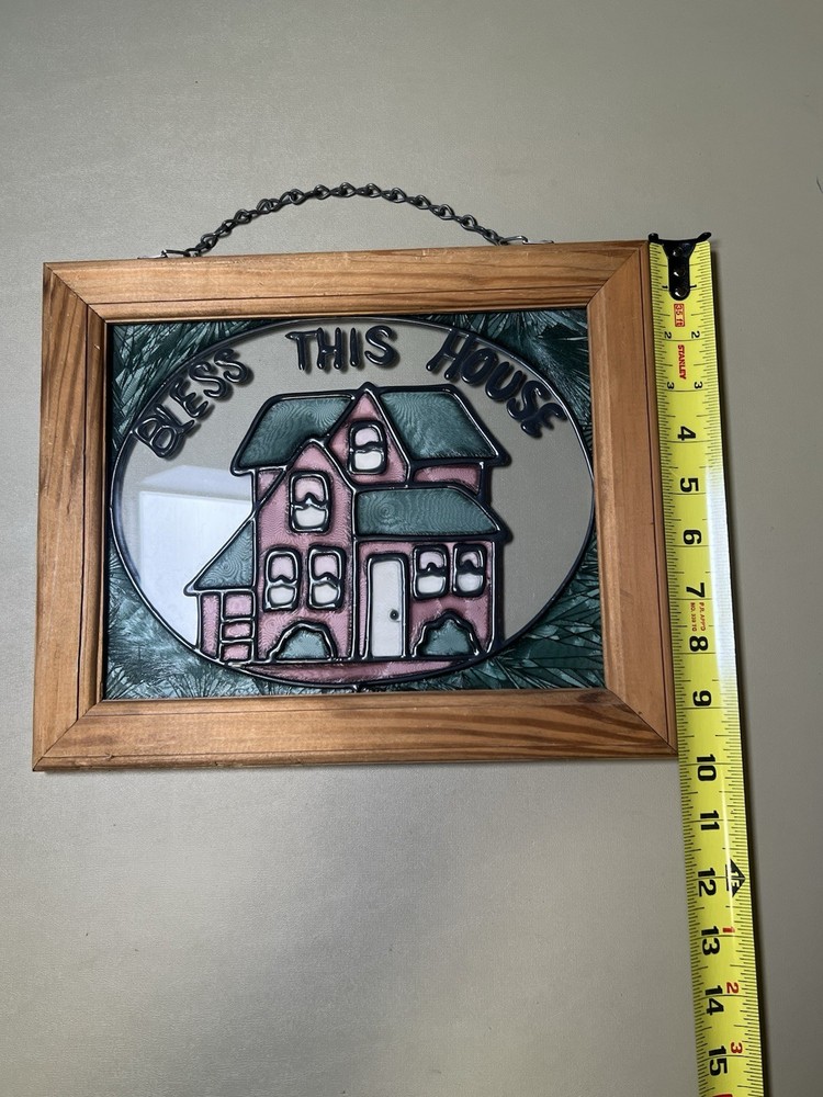 Decorative Framed Suncatcher “Bless This House”