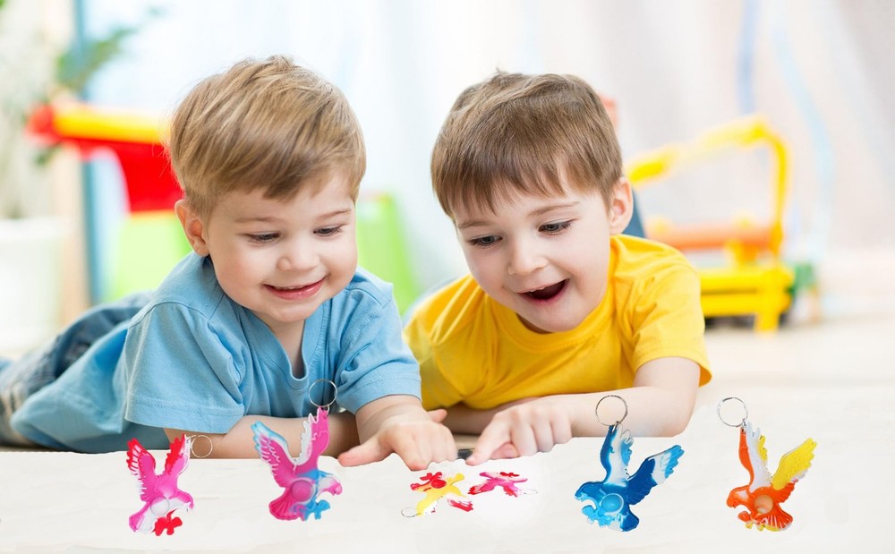 Bulk Mini pop Fidget Present,Classroom Prize Students Boys Small, Rainbow