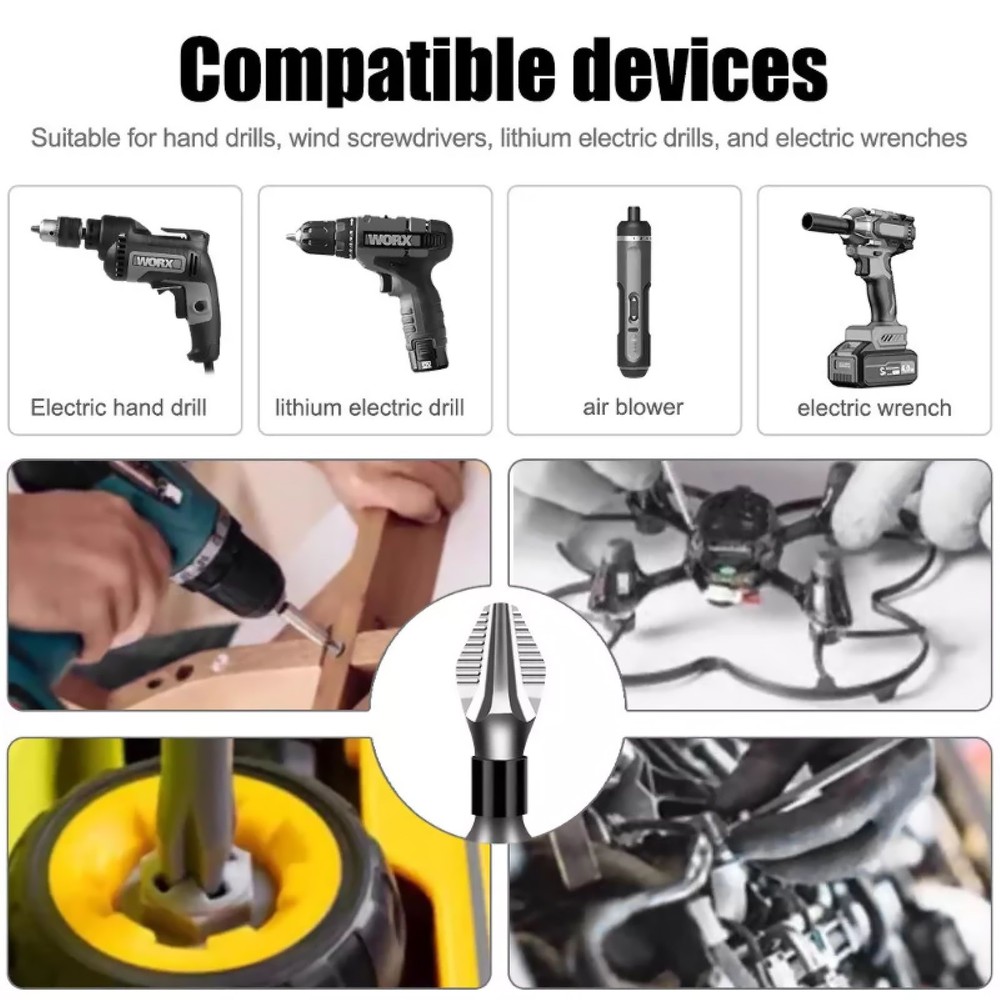 Screwdriver Drill Bit Strong Magnetic DIY Tool With Reinforced Drill Head Design