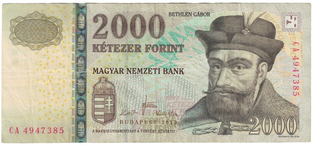 [#609079] Banknote, Hungary, 2000 Forint, 2013, EF(40-45)