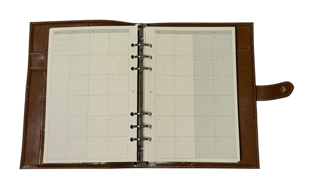 Forest Loose Leaf Leather Notebook ~ Brown ~ NEW