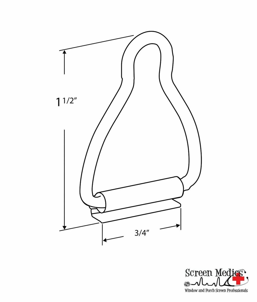 Window Screen Bottom Latch Aluminum Loop Latch and Ball Nail - 8 sets
