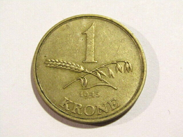 Denmark 1945 1 Krone Coin