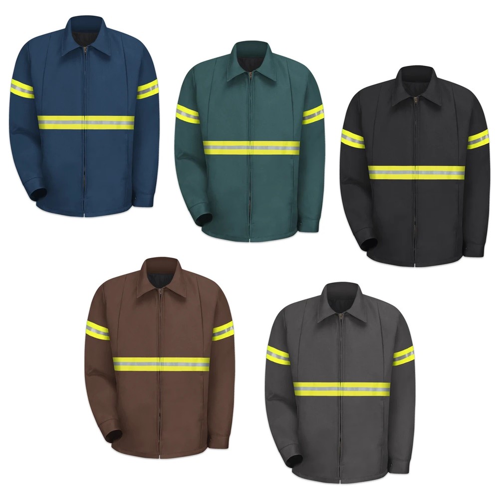 Mens Enhanced Visibility HiVis Work Jackets Perma Lined Panel Technician JT50