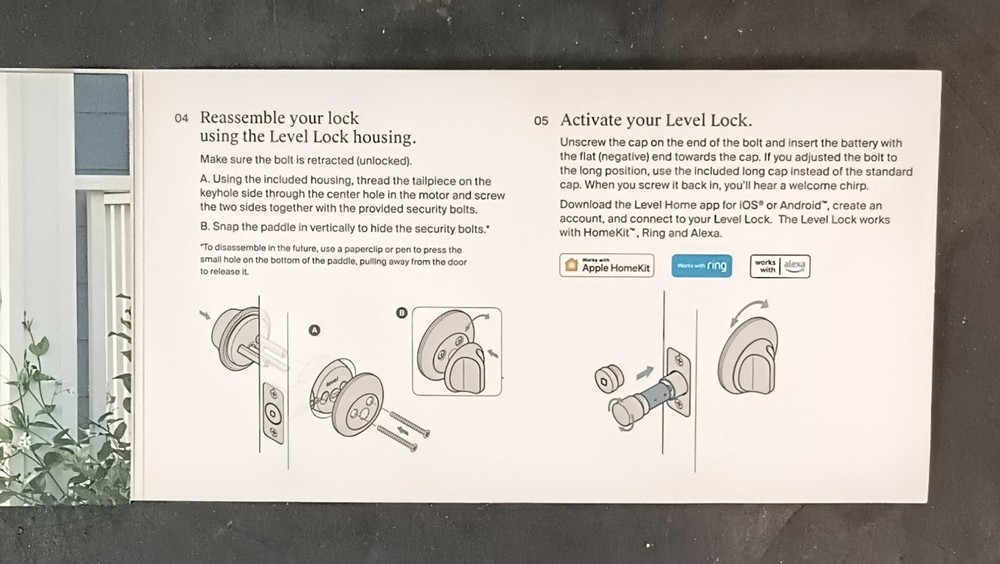 Level Lock Invisible Smart Lock Deadbolt Chrome, Alexa Ring Apple Compatible OBO