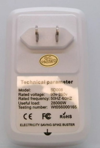 6 Pack Plug In Voltage Stabilizer Device 90-250V Compact Electrical Plug Unit