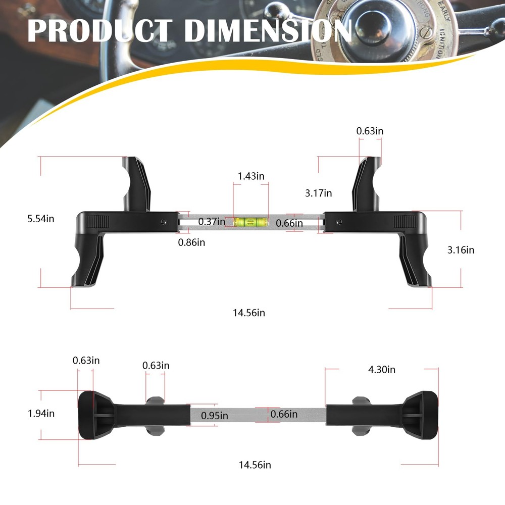 Steering Wheel Level Alignment Tool Fit for Most Wheels With an...