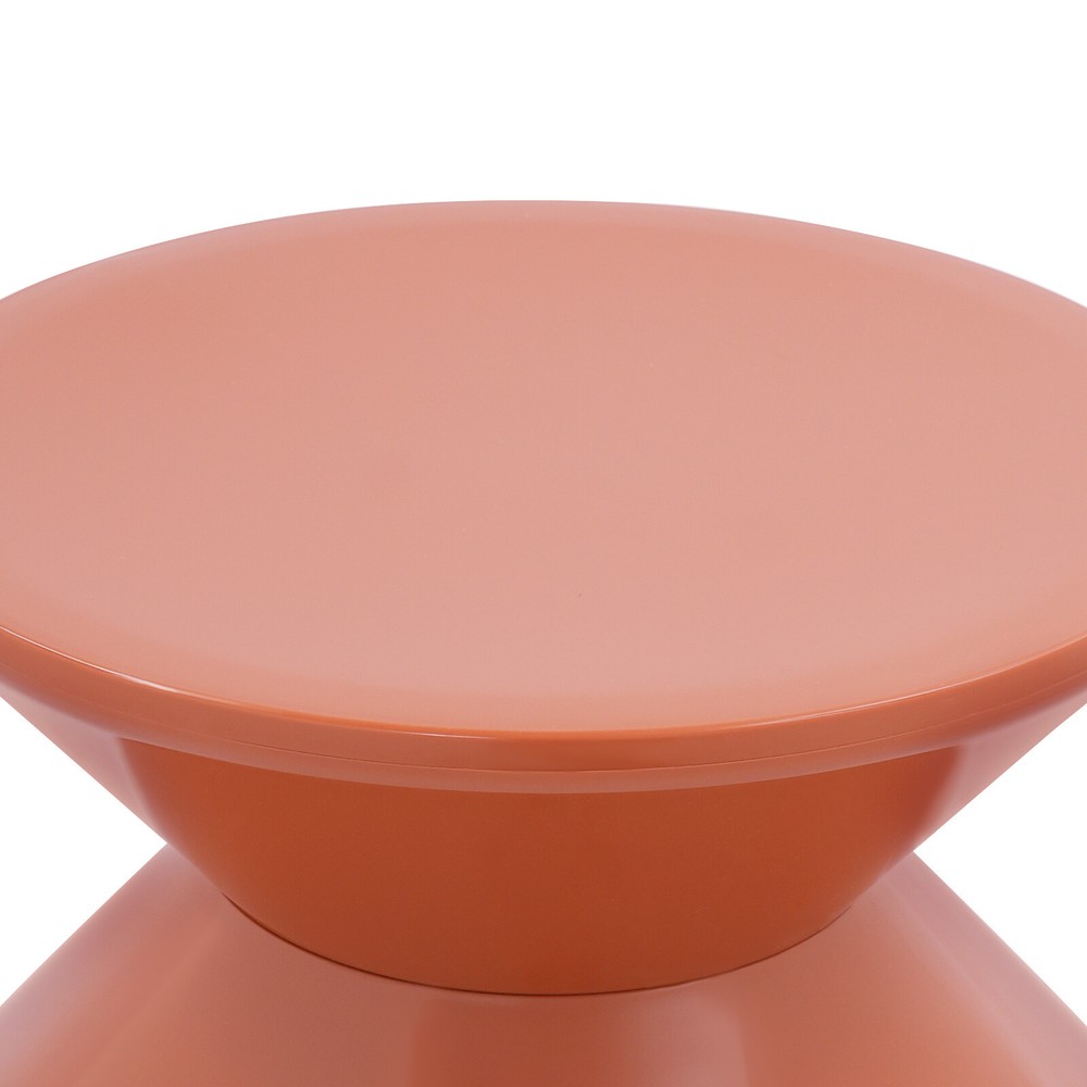 Orange Round Side Table Indoor PET End Table 36*45cm Floor-Standing Side Table
