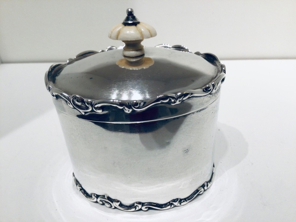 Quality Hamilton & Inches Solid Silver Tea Caddy Box, Edinburgh 1904