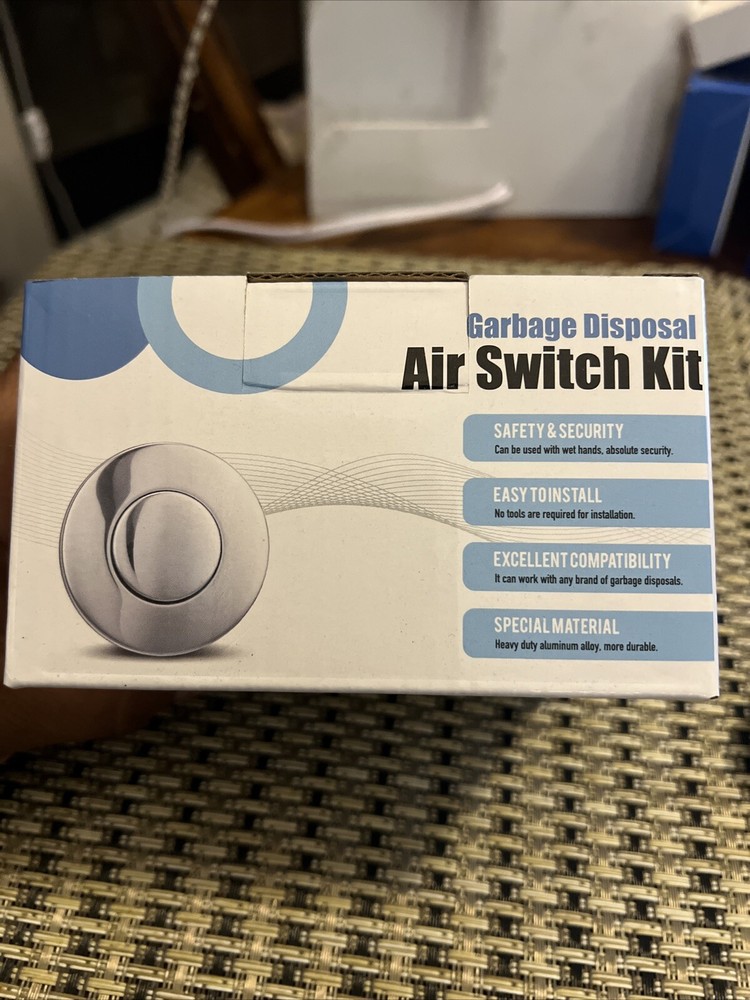 CLEESINK GARBAGE DISPOSAL AIR SWITCH KIT CHROME BUTTON