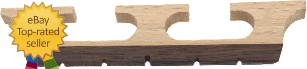 5-String Banjo Bridge, Ebony Maple Banjo Bridge Replacement Composite with Dual-