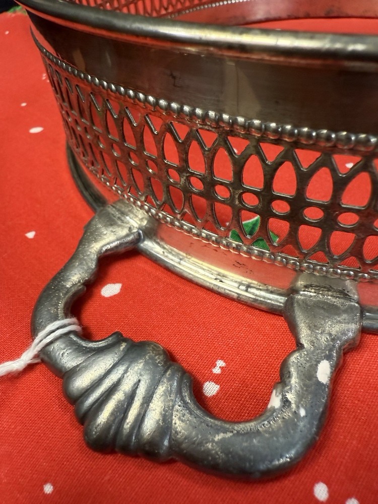 Vintage Silver Plated Footed Casserole Stand Serving Dish Holder Buffet Table