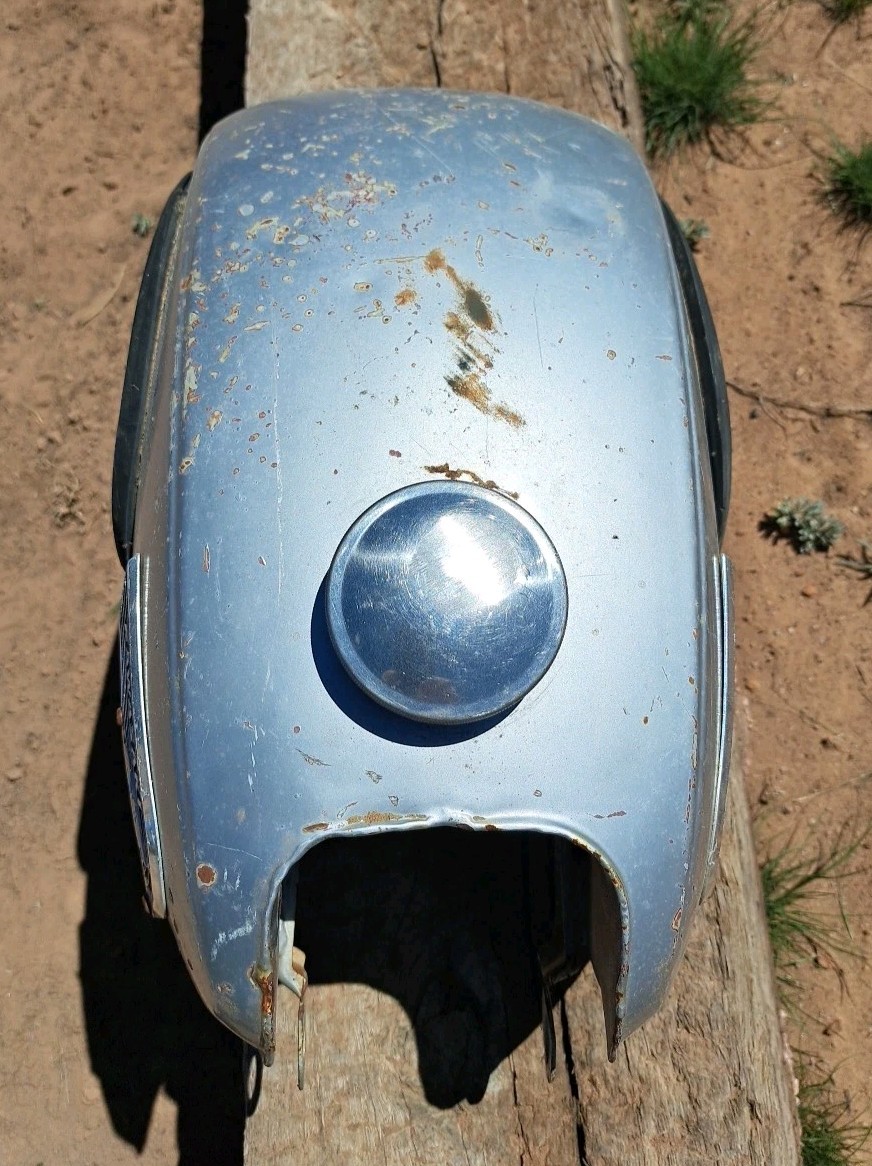 Vintage 1960's Kawasaki Motorcycle Fuel Tank Original Condition See Photos
