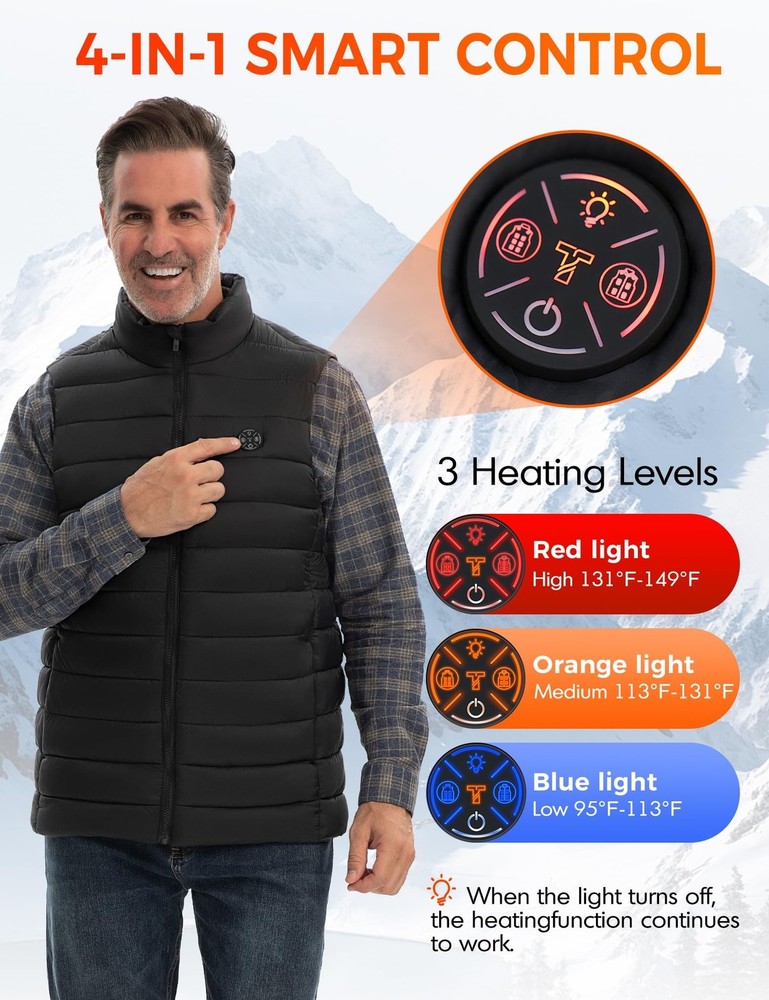 Heated Vest Medium Black