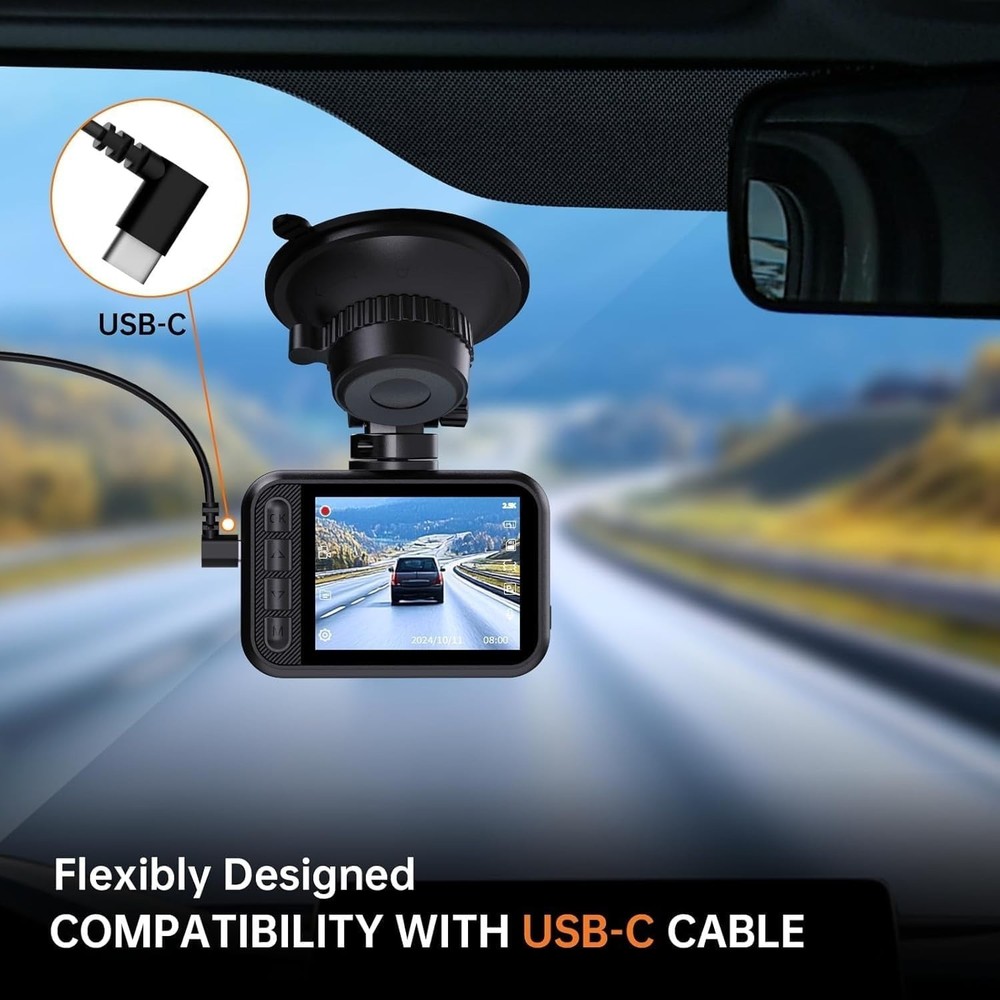 Enhanced Night Vision Dash Cam, 2560P Resolution