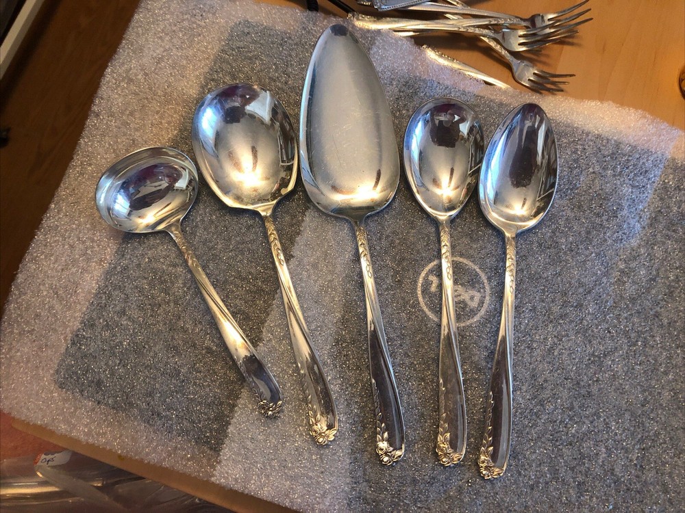 5 Pc ELDAN ELD11 STAINLESS FLATWARE Japan SERVING PIECES EUC