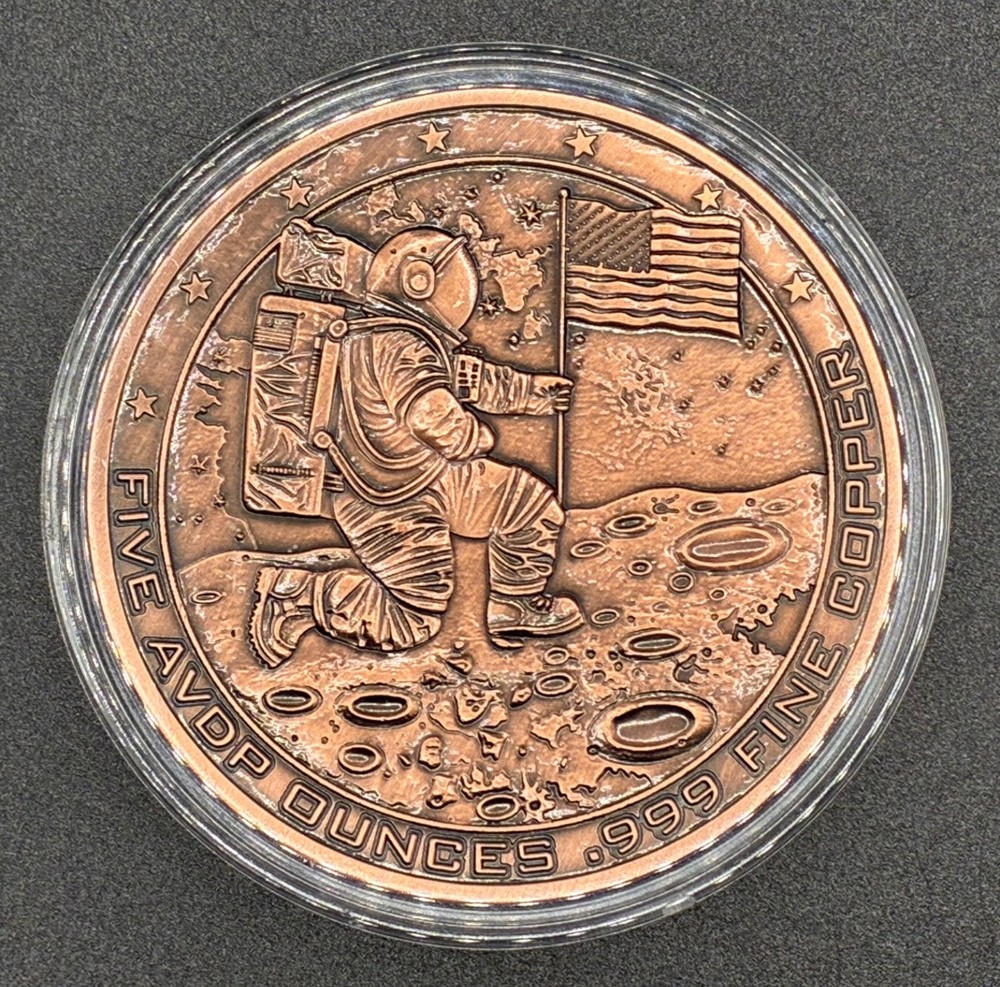 5 oz Space Commander Colorized Copper in Capsule