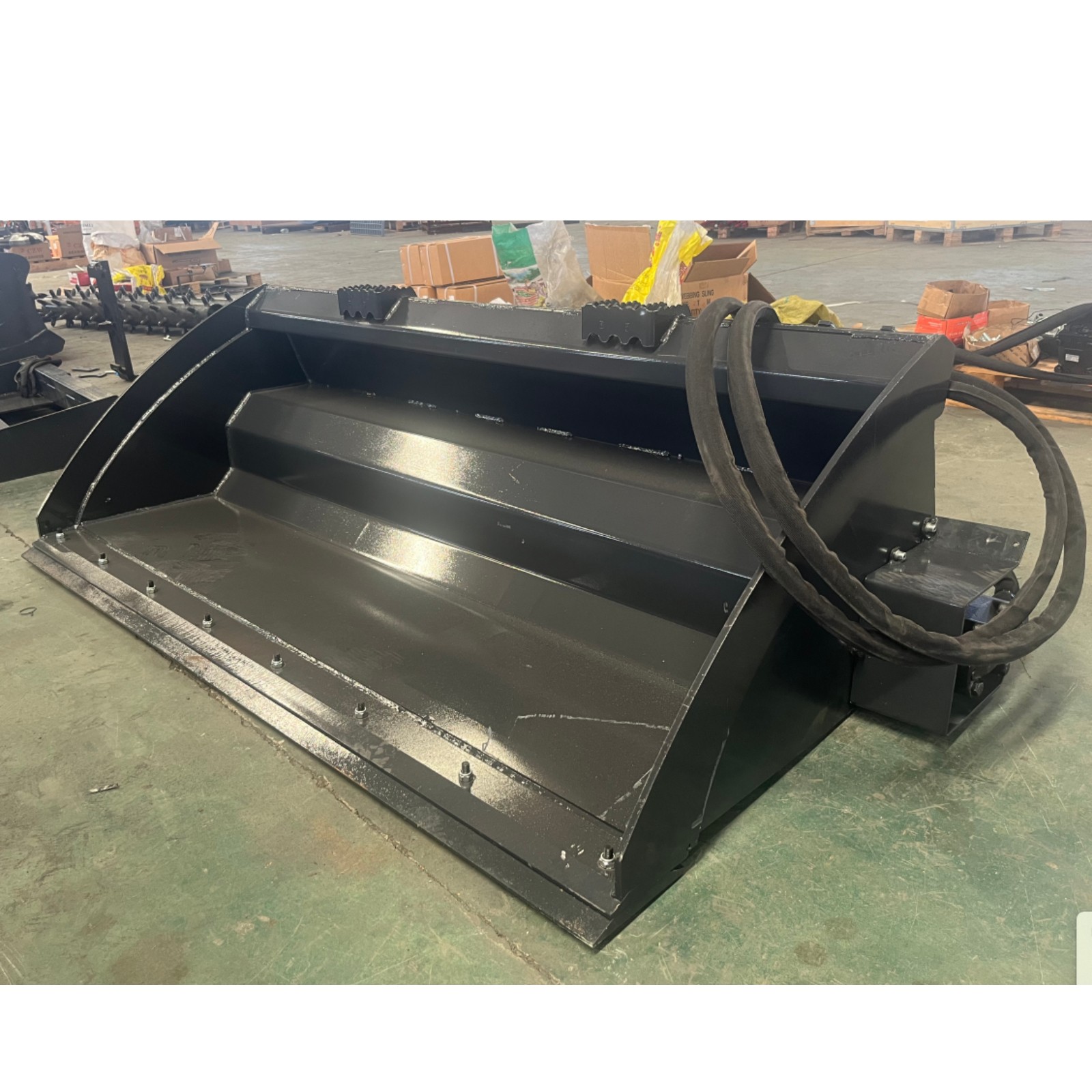 72in LandHonor Rake Bucket Hydraulic Teeth Soil Conditioner Skid Attachment