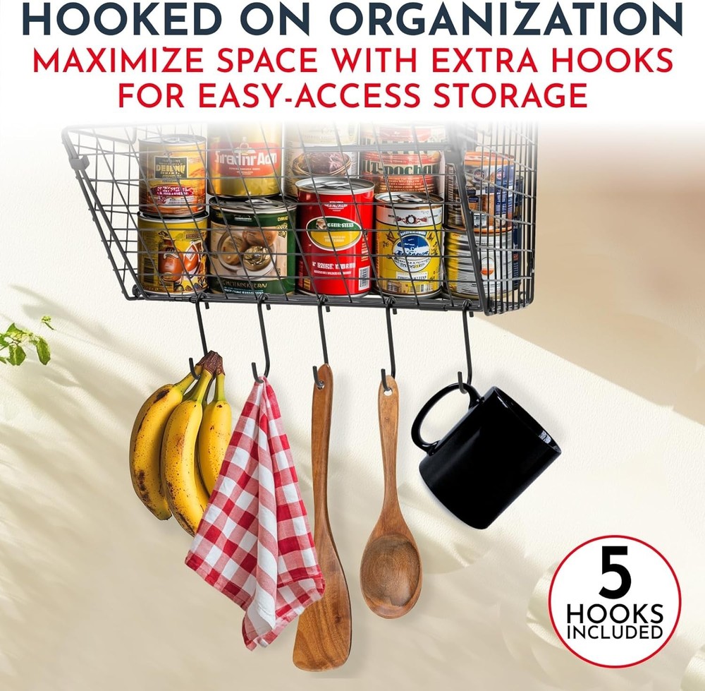 Multifunctional Wall Hanging 3-Tier Baskets - Durable Kitchen Storage Solution