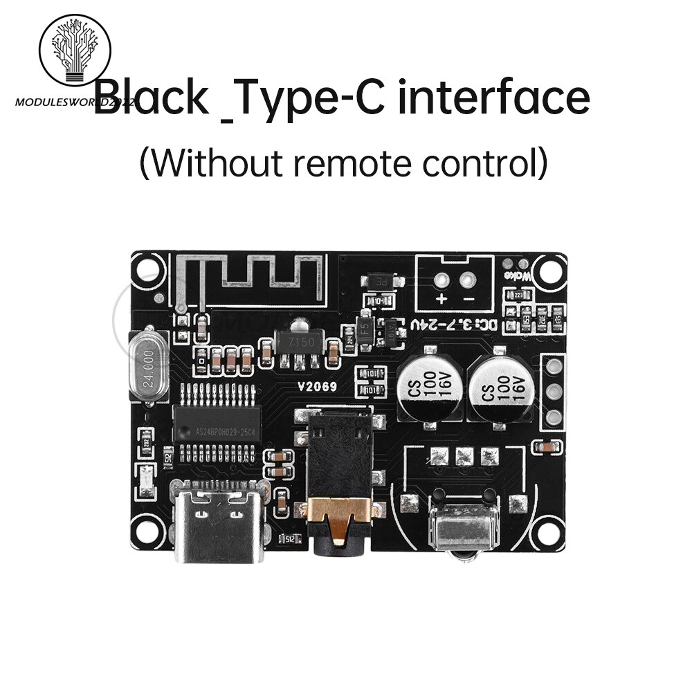 Micro USB/Type-C Bluetooth Audio Receiver Board Wireless Stereo Music Module