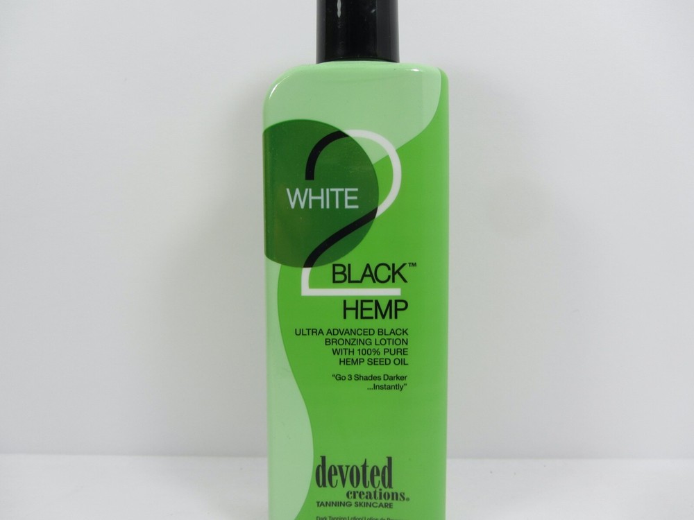 DEVOTED CREATIONS WHITE 2 BLACK HEMP SUPER ADVANCED BRONZING TANNING LOTION