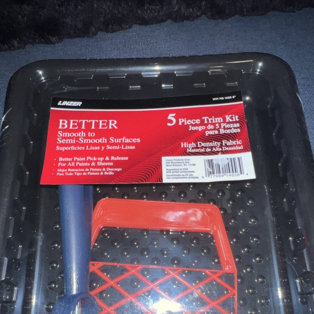 Linzer 5 Piece Trim Kit High Density Rollers, Tray, Frame for Smooth Surfaces