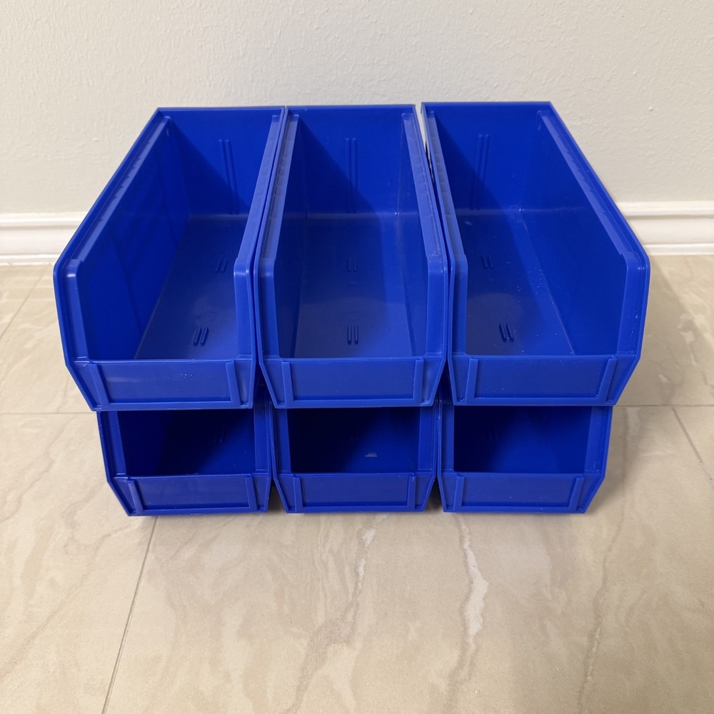 (6 Pack) 30224 AkroBins 11" x 4" x 4" Stackable Storage Container