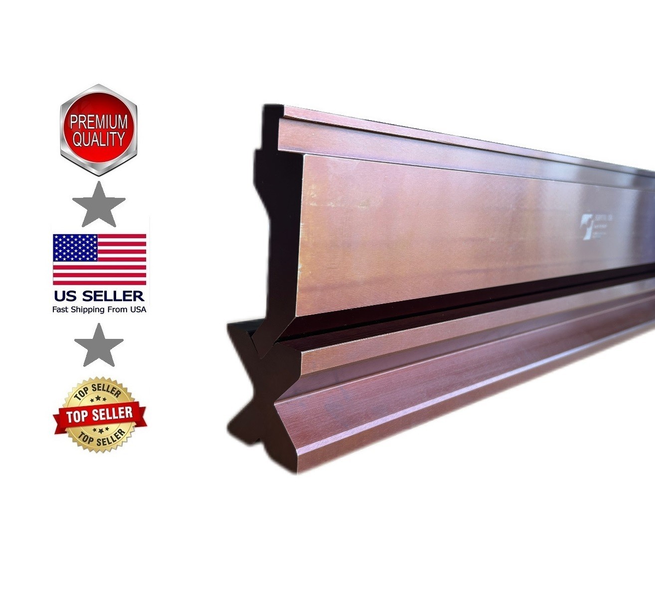 NEW 12" American Type Press Brake Punch (Height: 3.78") and 4-Way Die (2.36" sq)