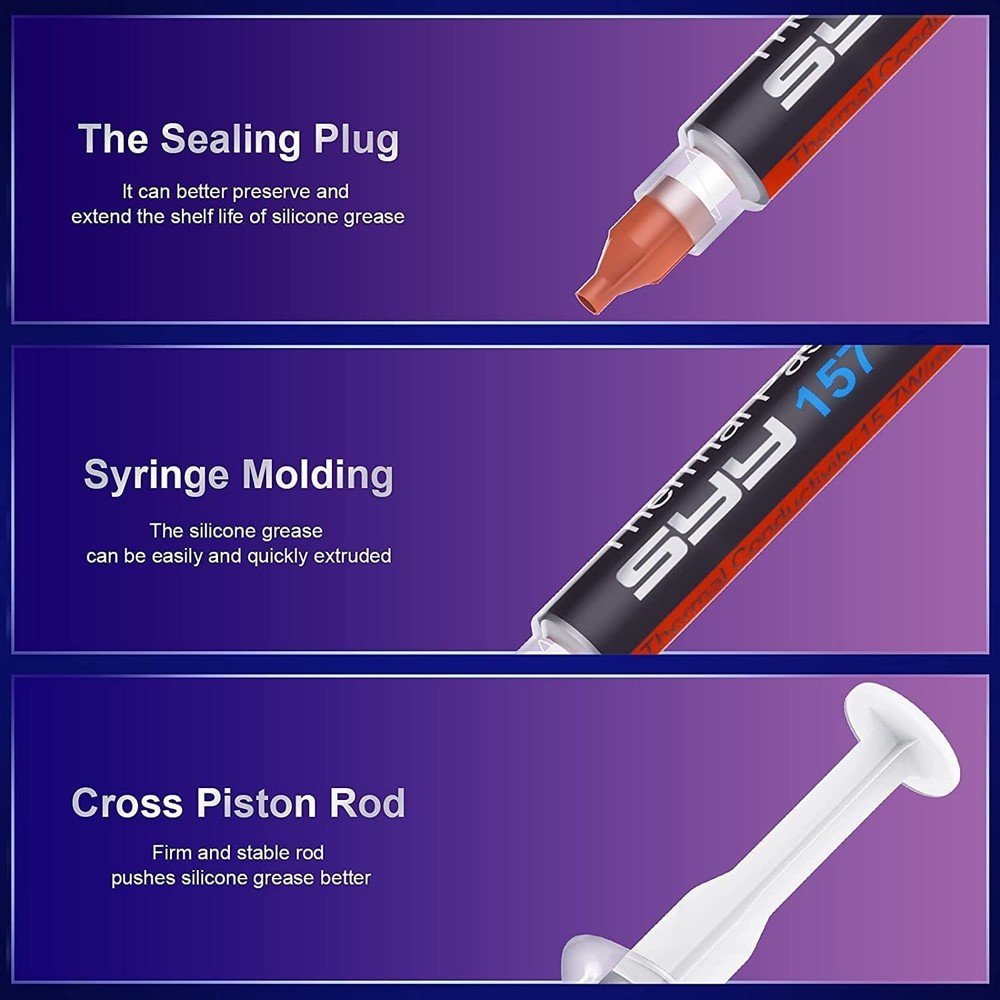Effortless 2g Thermal Paste - Enhanced Cooling for All Major CPU and GPU Sockets