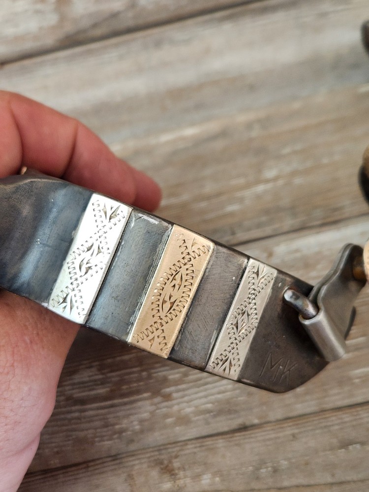Silver Mounted Heavy Spurs Marked Double Mounted