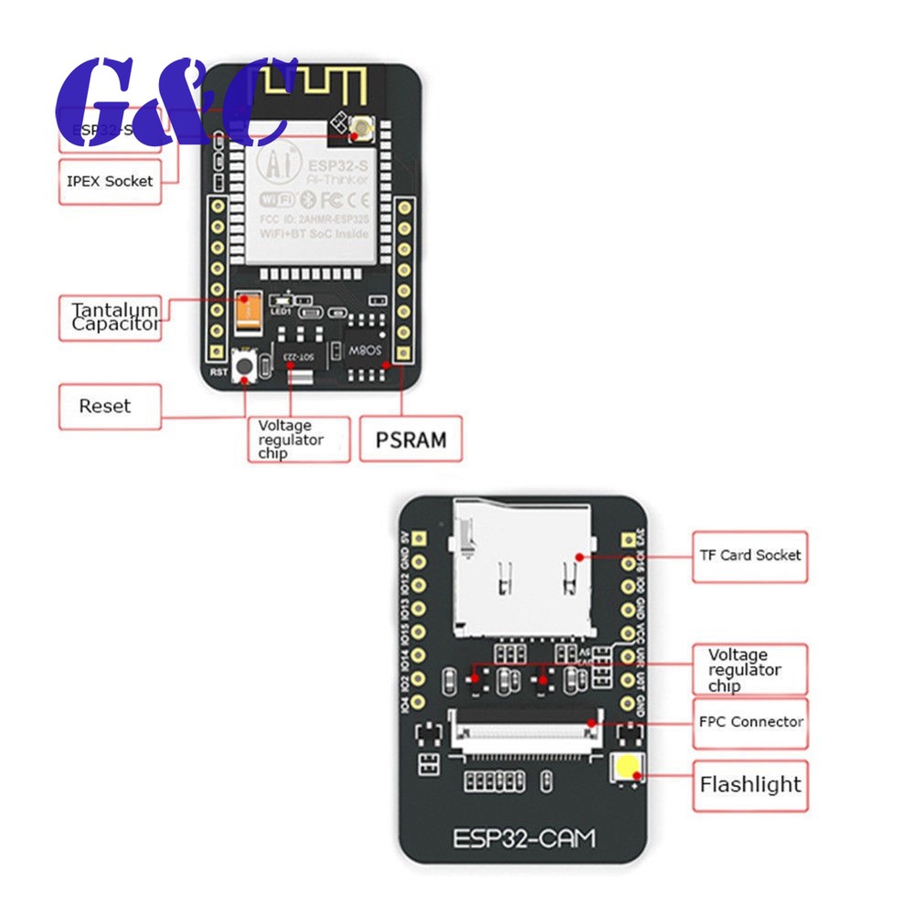 ESP32-CAM Development Board ESP32 WIFI Bluetooth Camera Module OV2640 + Antenna