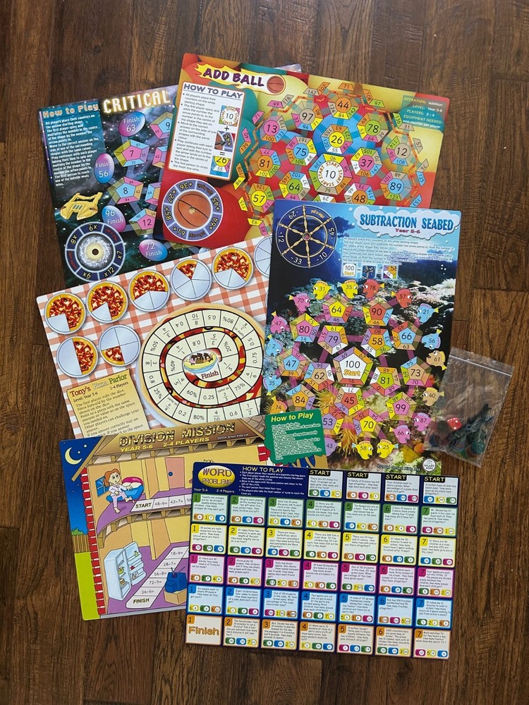 Math Games; Homeschool; Math Lotto; 6 Math Board Games