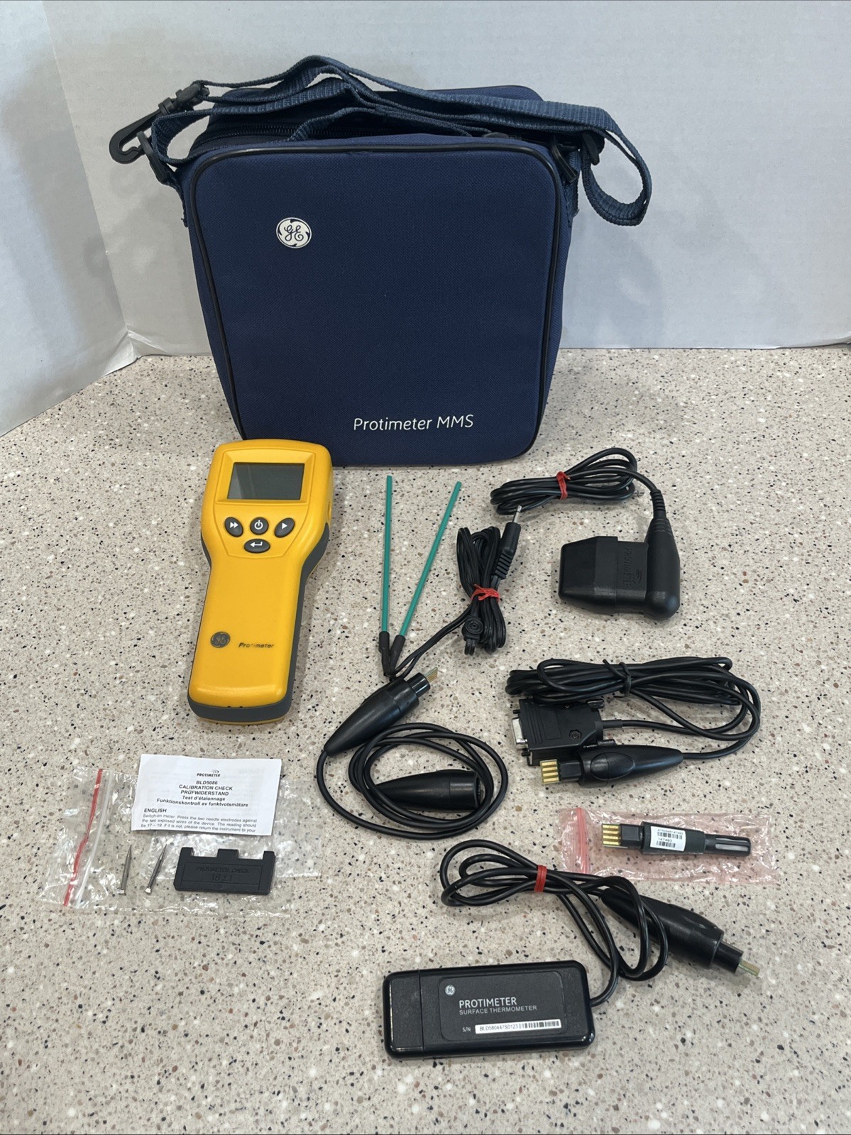 GE Protimeter MMS BLD5800 Moisture Measurement System W/ Cal Check Device