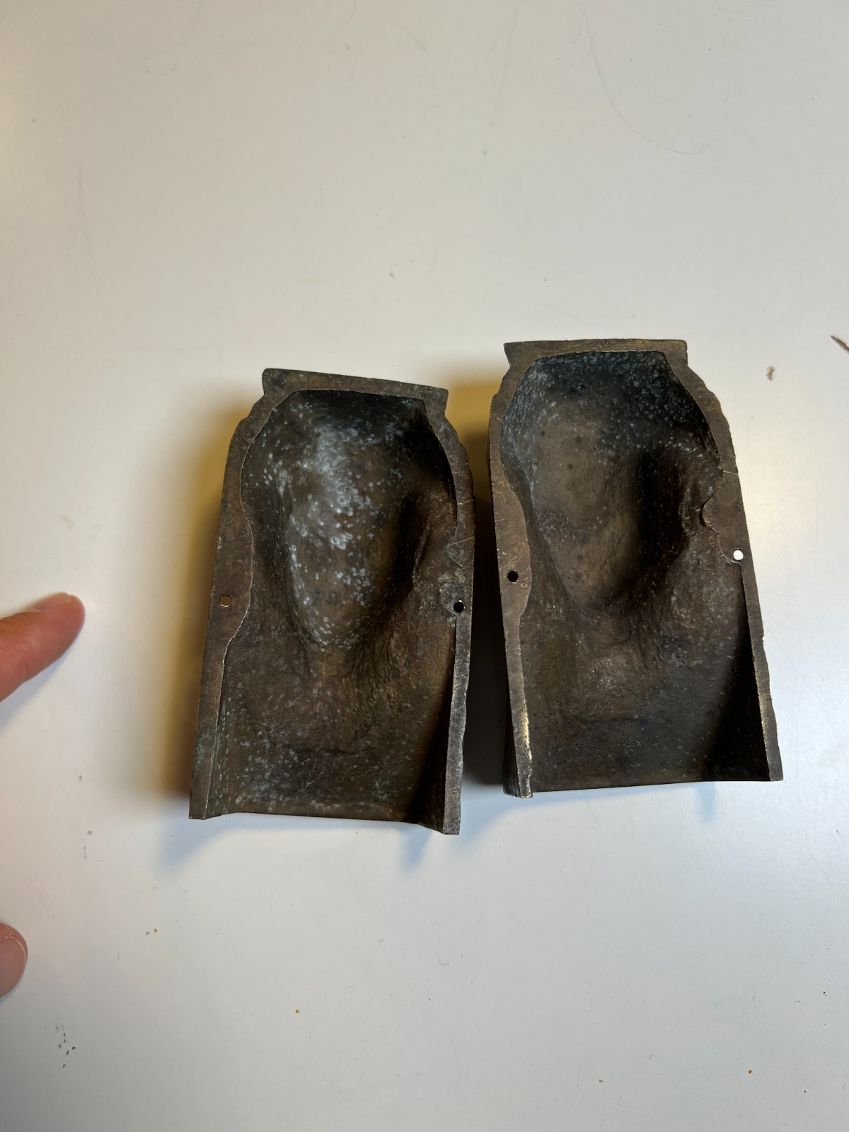 2: Antique Cast Brass Egyptian Revival Furniture Mounts Architectural Appliques