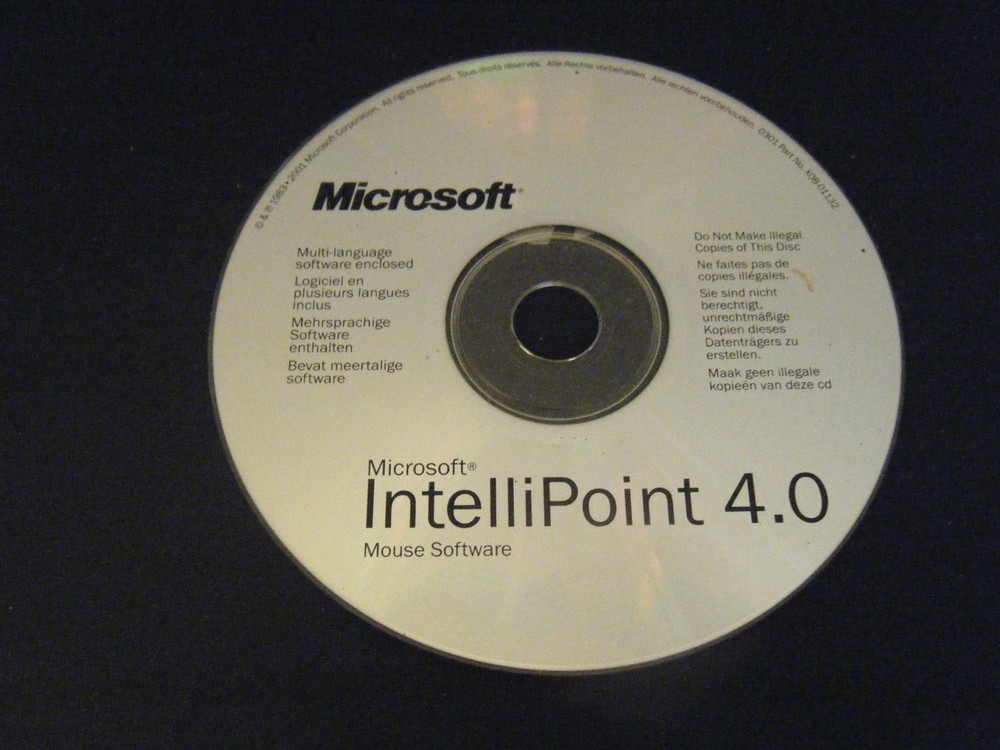 Microsoft Intellipoint 4.0 Mouse Software Replacement Disc (2001)