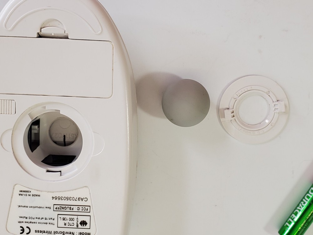 Vintage Wireless Ball Mouse, Systemax NewScroll PS/2, Unique Scrollwheel