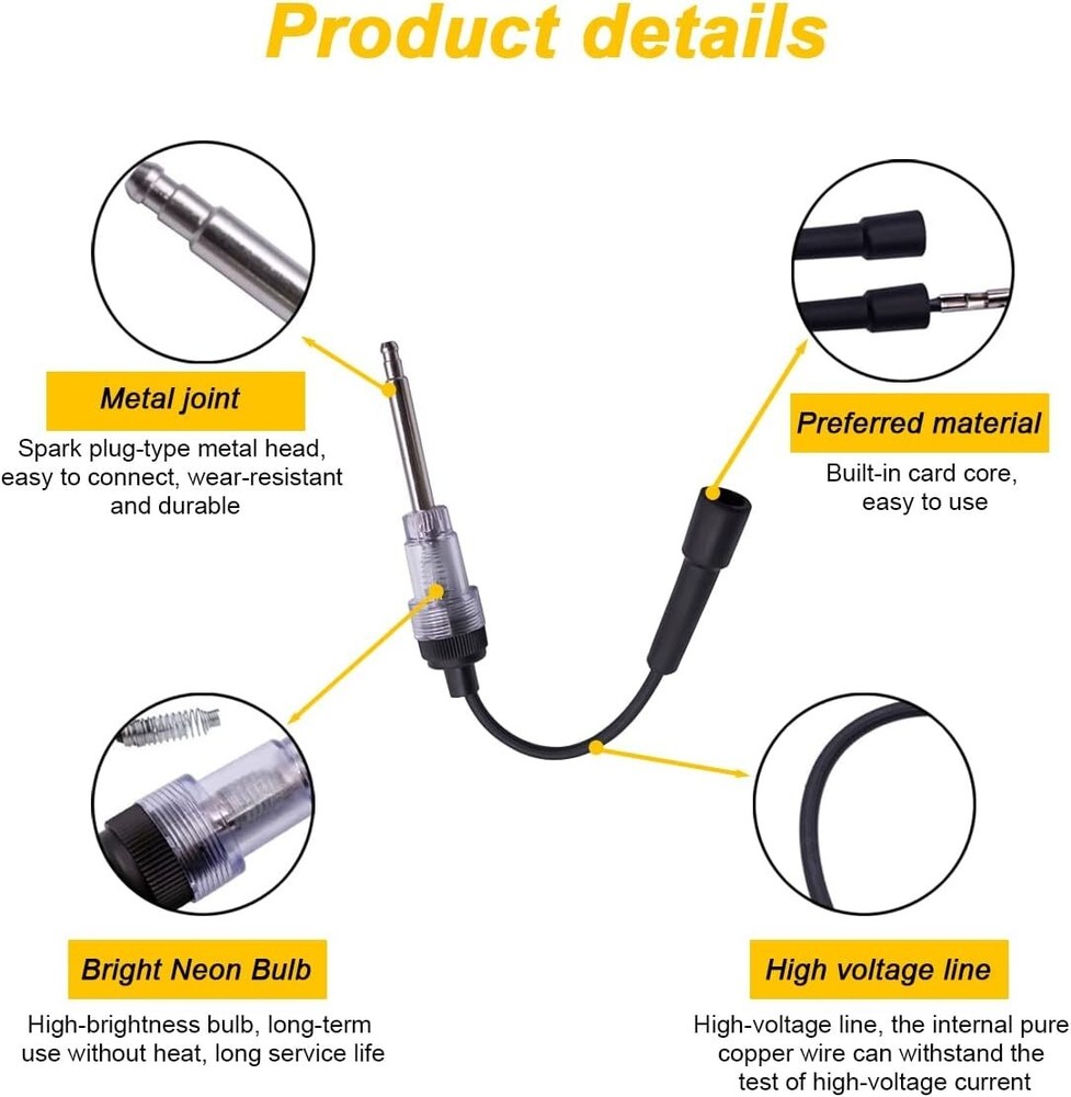 Spark Plug Tester with Indicator Lights,Spark Tester Small Engine for Check Igni