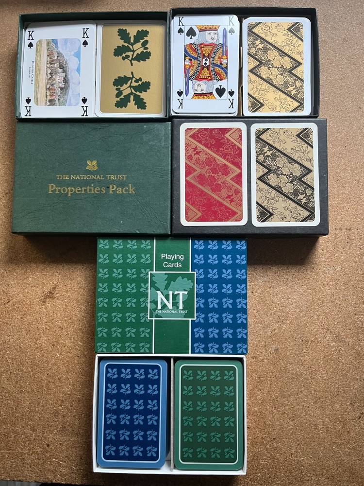 3 x NATIONAL TRUST DOUBLE DECK PLAYING CARDS SETS - FREE UK POSTAGE!!