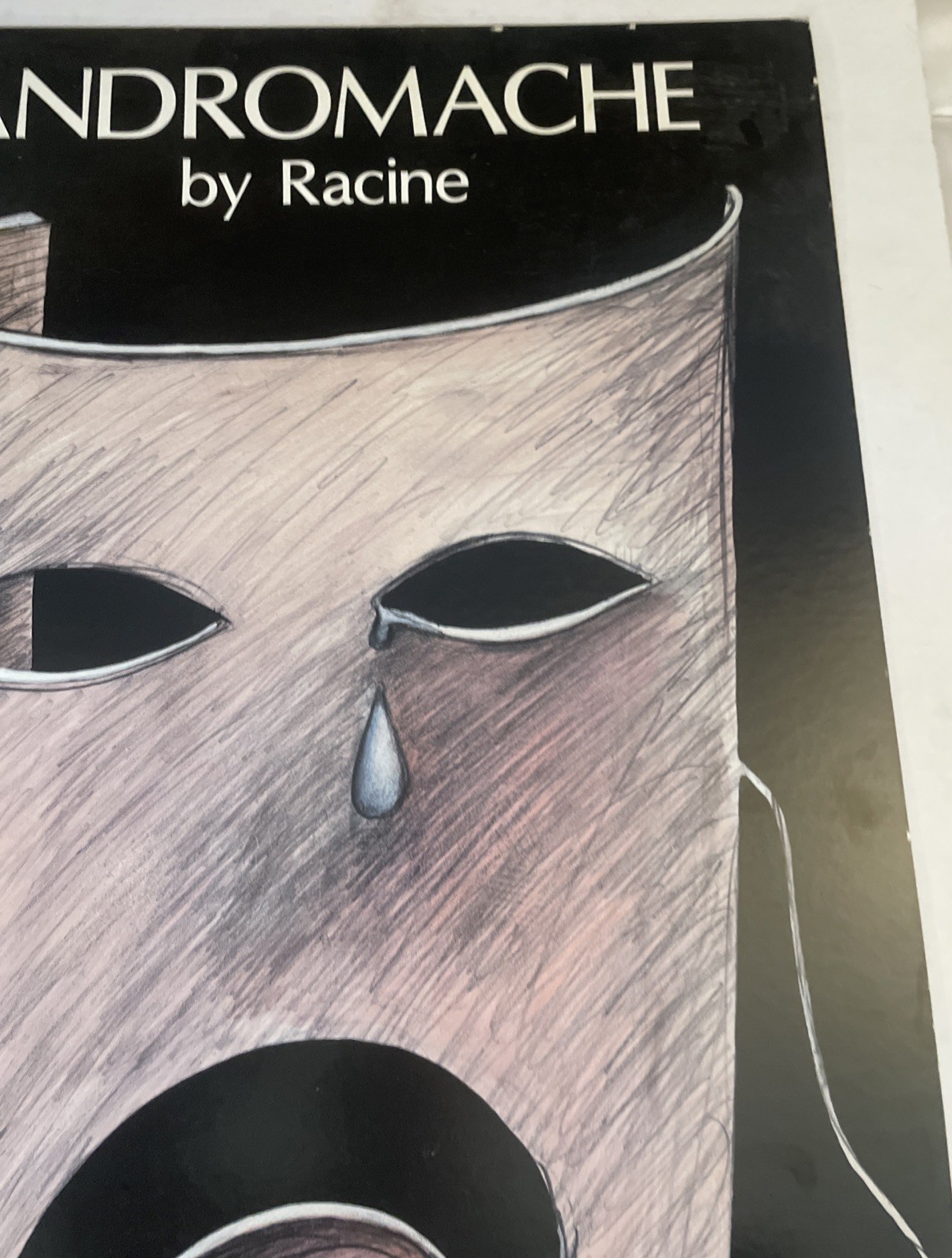 Vintage 1988 “Andromache” 30x20 Inch Cardboard Poster, Racine