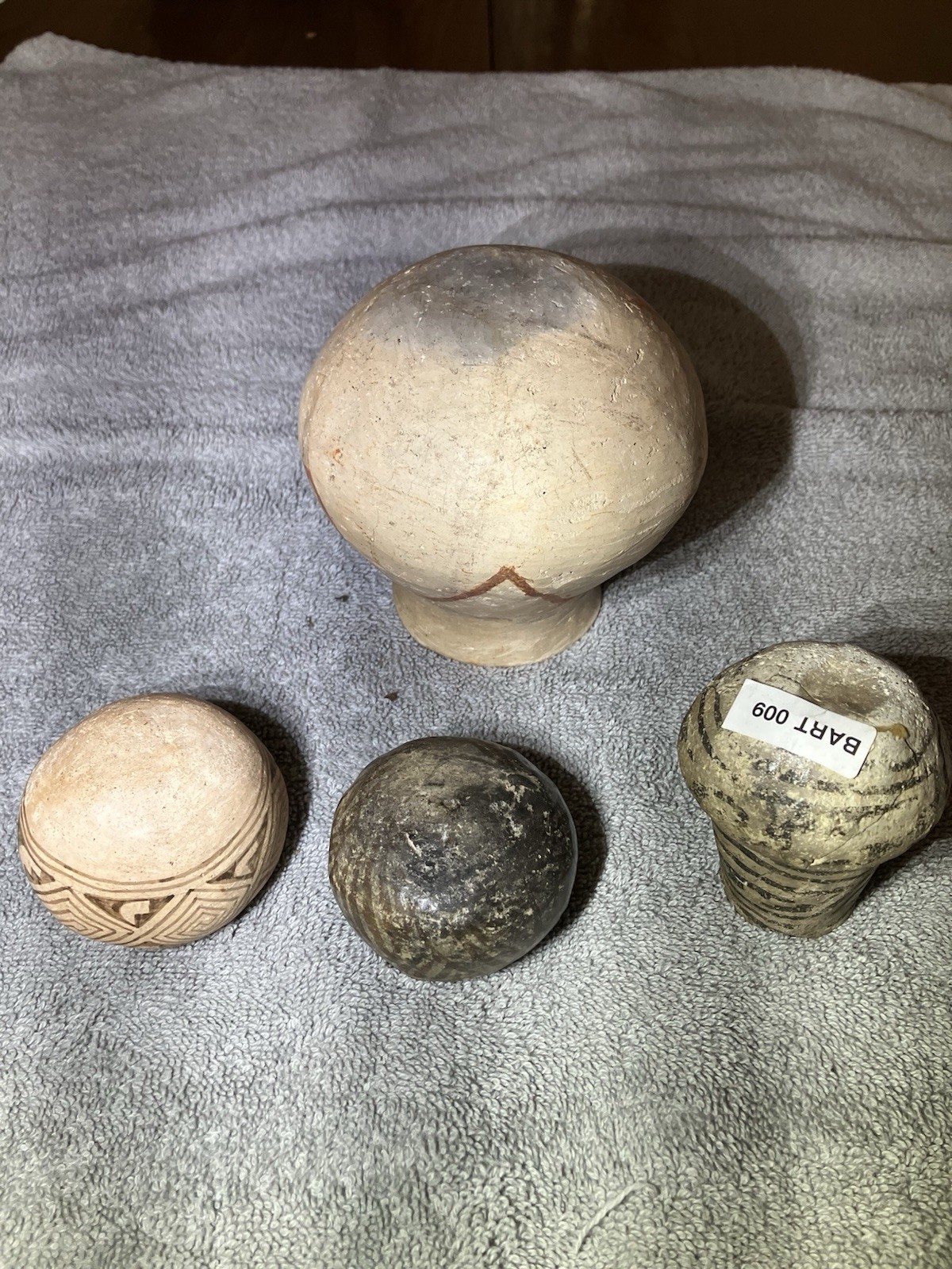 Anasazi Black On White Pottery Miniature Collection