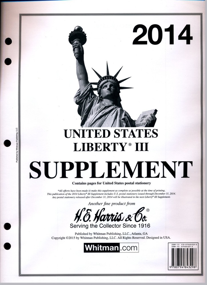 H E Harris Liberty 3 2014 Stamp Album Supplement ( HE HARRIS LIBERTY III 2014 )