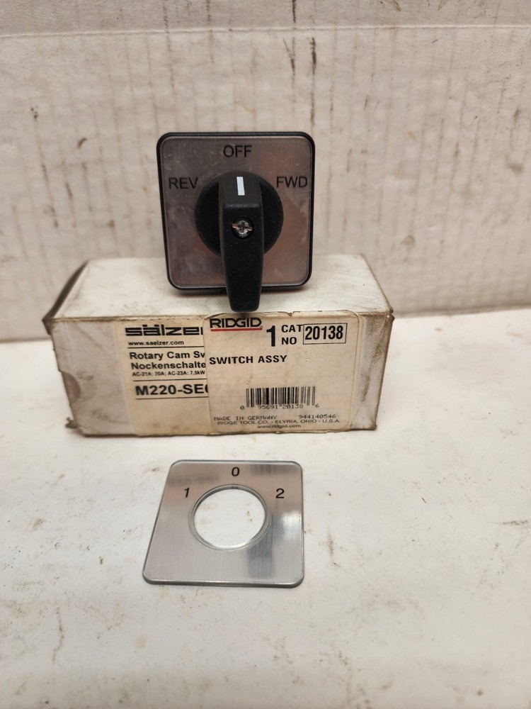 Ridgid 20138 Replacement Forward/Reverse Switch K-60SP Drain Cleaning machine