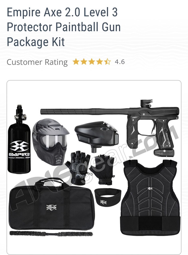 Empire paintball gun package kit