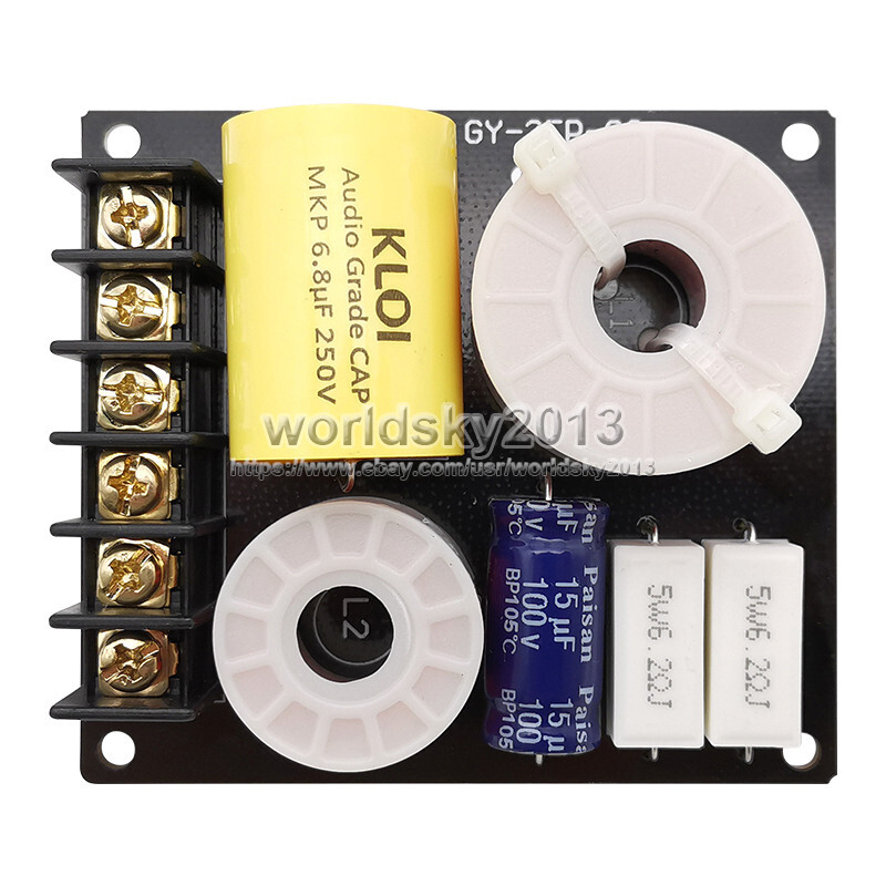 2pcs 100W 2 Way Speaker Frequency Divider Aplifier Crossover Loudspeaker Filter
