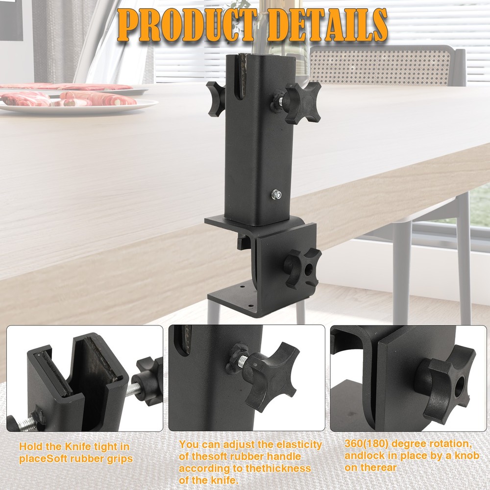 Swiveling Multi-Mount Vise for Knife Making Work Bench Vise Tilts 360° Rotatable