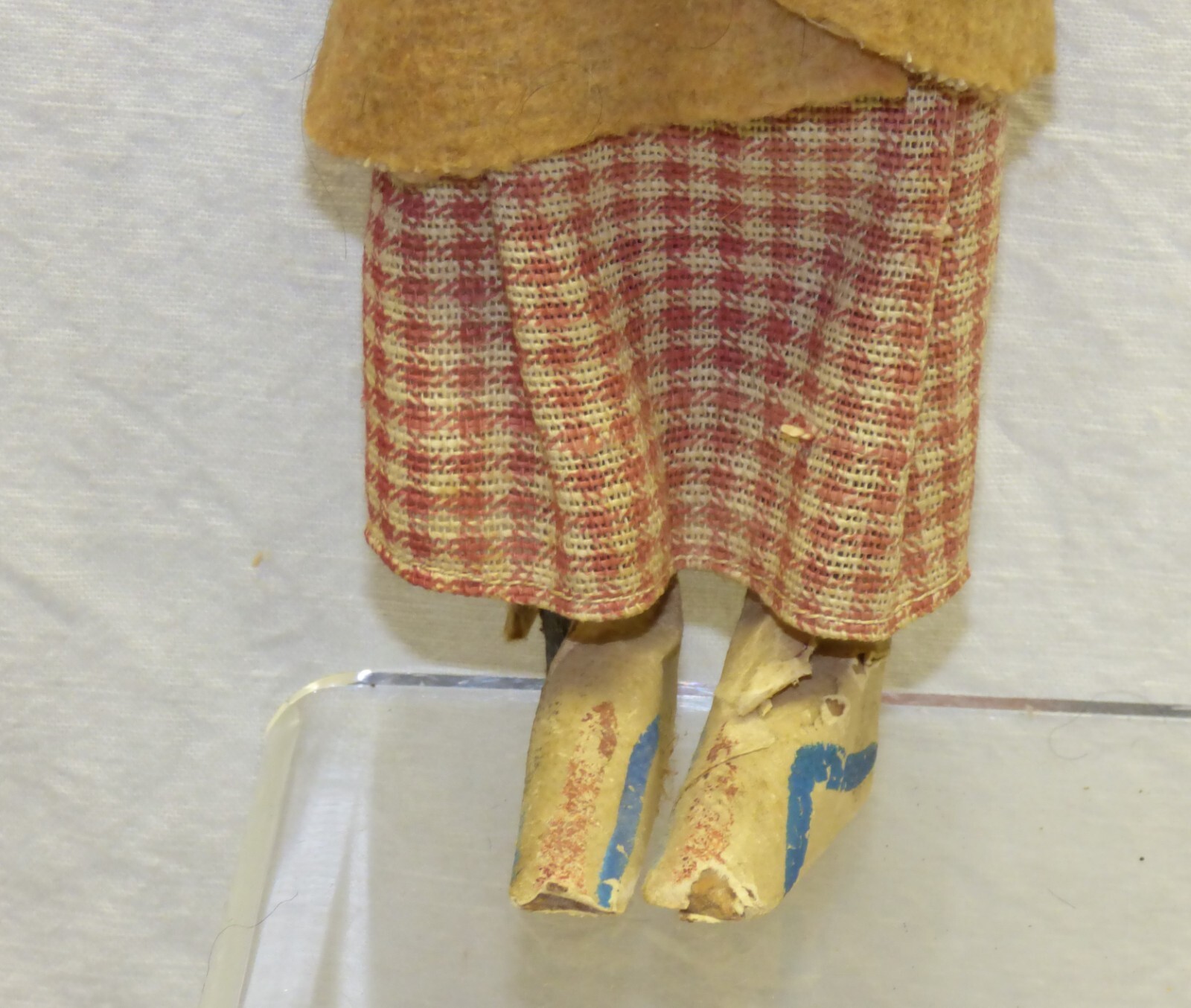 Skookum Dolls 10" Male & 9" Female w/ Taped Feet Side Glancing Eyes Vintage Pair