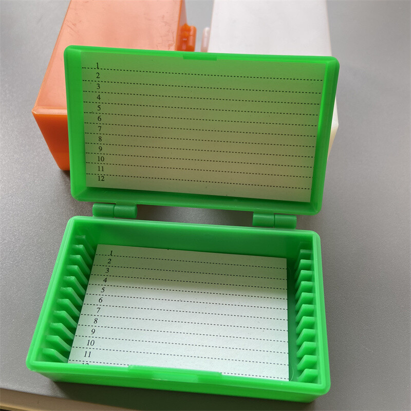 Plastic Lab Pathological Slides Storage Box Microscope Slides Box Holder Case