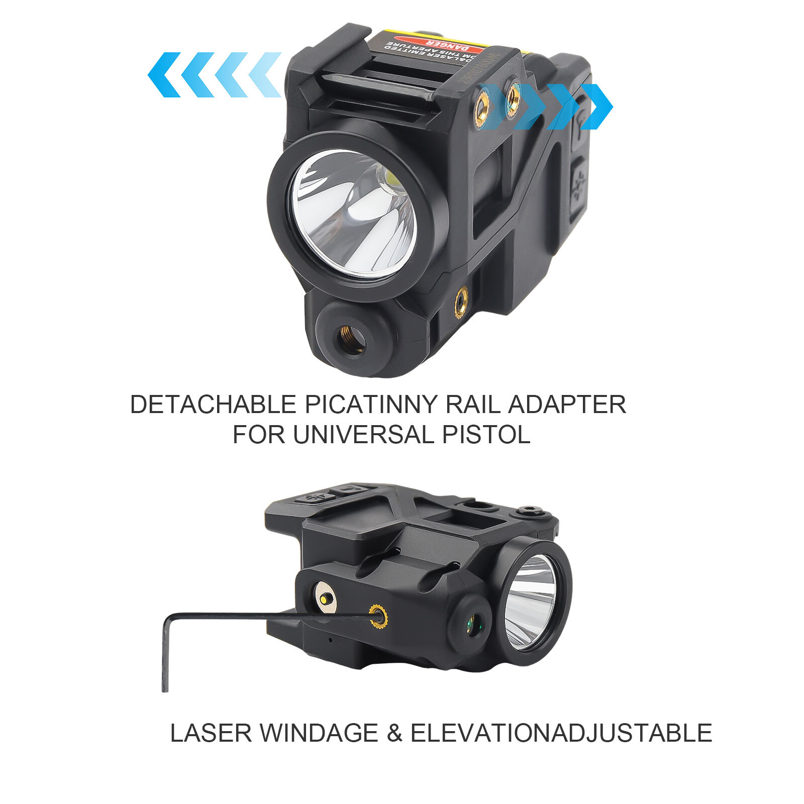 Green Red Blue Laser Sight 500lm Flashlight Combo For Glock 17 19 Taurus G2C G3C