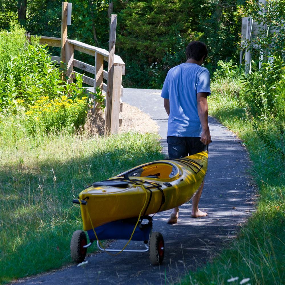 Elevate Outdoor KC-DOLLY-SEAT Hybrid Wide Hull Kayak and Canoe Dolly Cart with